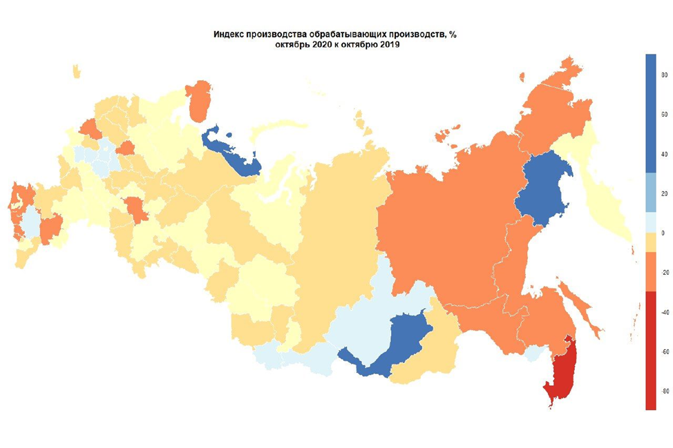 Обрабатывающие производства в октябре 2020