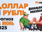 Доллар и рубль. Прогноз на июнь 2025. Прогноз курса доллара и прогноз курса рубля | Ян Арт