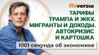 Тарифная война Трампа. Победа над инфляцией. Тарифы ЖКХ. Проблемы с мясом. Экономика за 1001 секунду
