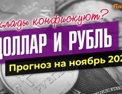 Доллар и рубль. Прогноз на ноябрь 2022. Прогноз курса доллара и прогноз курса рубля / Ян Арт