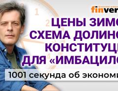 Цены на Новый год. “Схема Долиной”. Конституция для “имбацилов”. Экономика за 1001 секунду