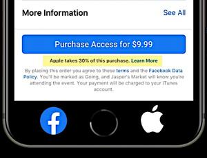 Apple не разрешила Facebook сообщать о своей 30% комиссии в App Store
